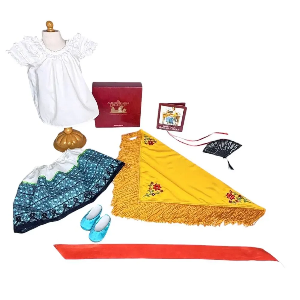 American Girl Josefina Feast Day Finery Set & Heirloom Accessories Pamphlet Box